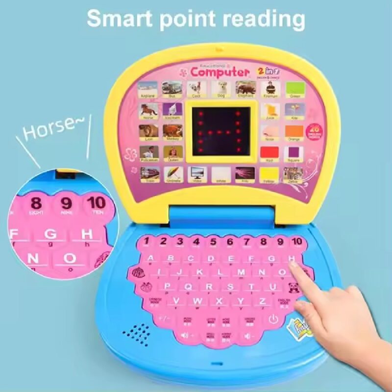 Educational Toys- Kids Learning Mini Laptop Toy with LED Display and Music